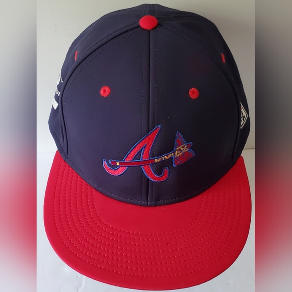 The Game A-Flex Atlanta Braves Baseball Hat Cap JRL Logo RARE - Size Large - EUC